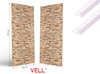 ZESTAW ŚCIENNY 2 PŁYT VELL – CEGŁA BEŻOWA MAT