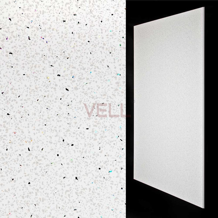 Próbka płyta VELL PCV - biała lastryko