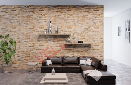 Płyta ścienna PCV VELL cegła beżowa mat 240x100cm