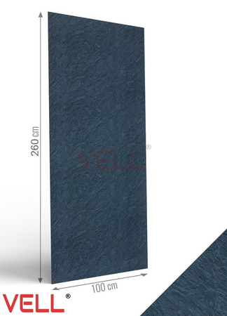 Płyta ścienna PCV VELL łupek grafit 260x100cm