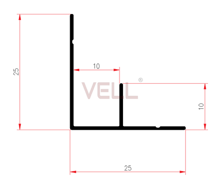 Listwa narożna wewnętrzna ukryta 90 ° srebrny ALU 260cm