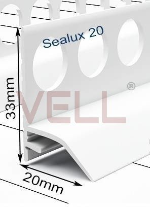 Listwa uszczelniająca PVC do wanny/brodzika - 20mm