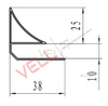 Listwa sufitowa czarna PCV 260cm 