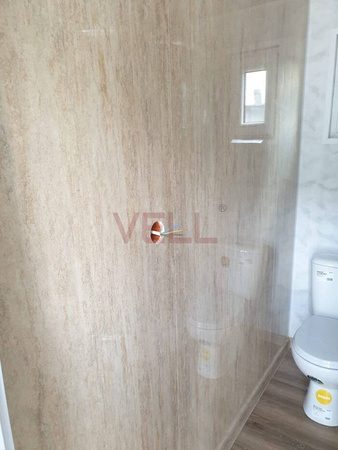 Płyta ścienna PCV VELL trawertyn beżowy połysk 260x100cm