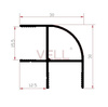 Profil narożny zewnętrzny meblowy ALU 15mm USZKODZONY