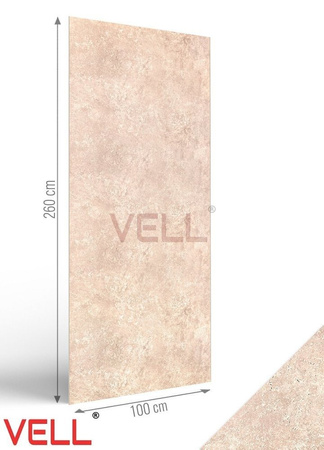 Płyta ścienna PCV VELL beton beżowy 260x100cm