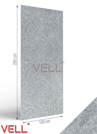 Płyta ścienna PCV VELL Ferro szary 260x100cm
