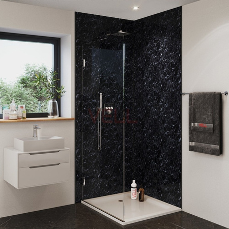 Płyta ścienna PCV VELL marmur czarny 225x100cm