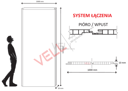 Płyta ścienna PCV VELL trawertyn beżowy 240x100cm