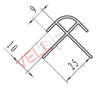 Listwa narożna zewnętrzna czarna PCV 240cm USZKODZONY