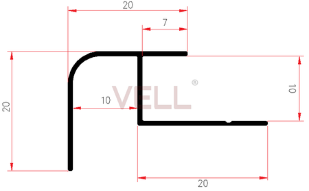 Listwa narożna zewnętrzna 90 ° srebrna połysk ALU 300cm