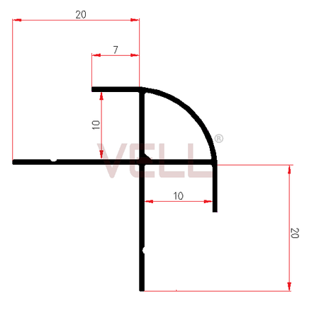 Profil narożny zewnętrzny srebrny połysk ALU 300cm