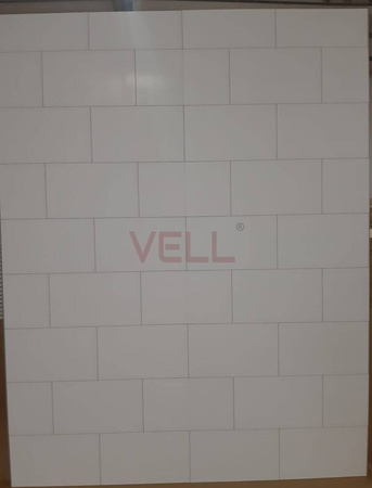 Płyta ścienna PCV VELL biała kafelka 260x100cm