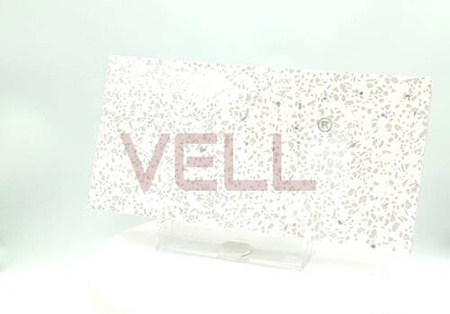 Próbka płyta VELL PCV - biała lastryko