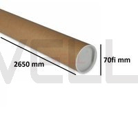 Grubość 4 mm || Długość 2650 mm || Średnica 70 mm