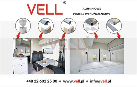 Profil narożny zewnętrzny meblowy biały ALU 15mm