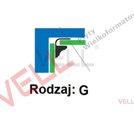 Listwa sufitowa czarna PCV 260cm 