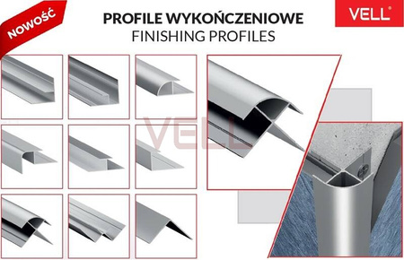 Profil narożny zewnętrzny biały połysk ALU 260cm