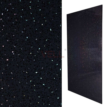 Płyta ścienna PCV VELL diament czarny 260x100cm