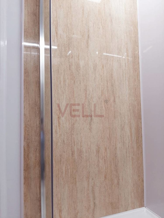 Płyta ścienna PCV VELL trawertyn beżowy połysk 260x100cm