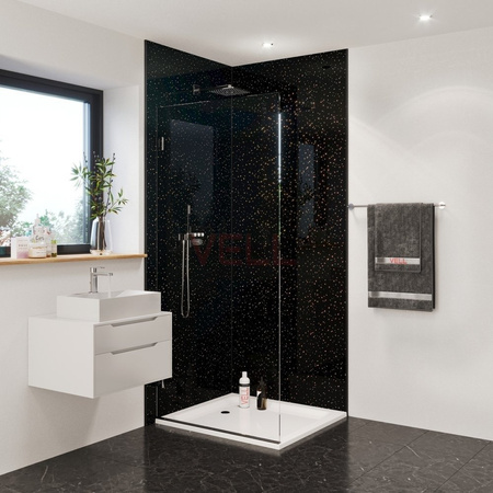 Płyta ścienna PCV VELL diament czarny 260x100cm