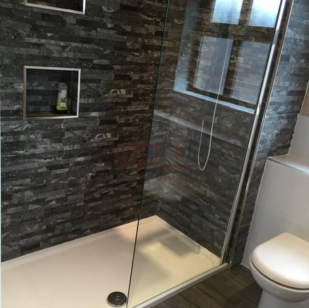 Płyta ścienna PCV VELL cegła szara mat 240x100cm