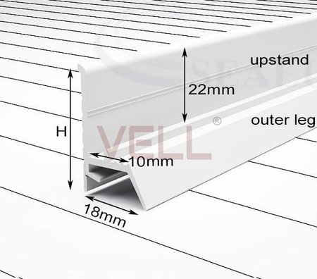 Listwa uszczelniająca do wanny brodzika - 18mm