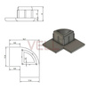 Zaślepka PCV szara do profilu ALU 10mm