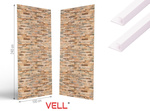 ZESTAW ŚCIENNY 2 PŁYT VELL – CEGŁA BEŻOWA MAT